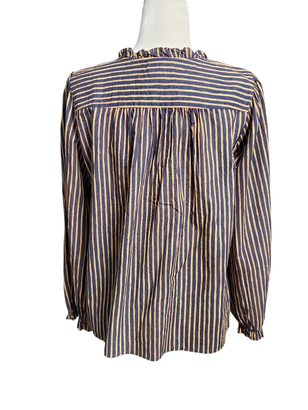 Velvet by Graham & Spencer Striped Tie-Neck Blouse Size Small - Picture 7 of 11
